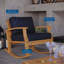 Chaise berçante d'extérieur en teck Marina-472441370