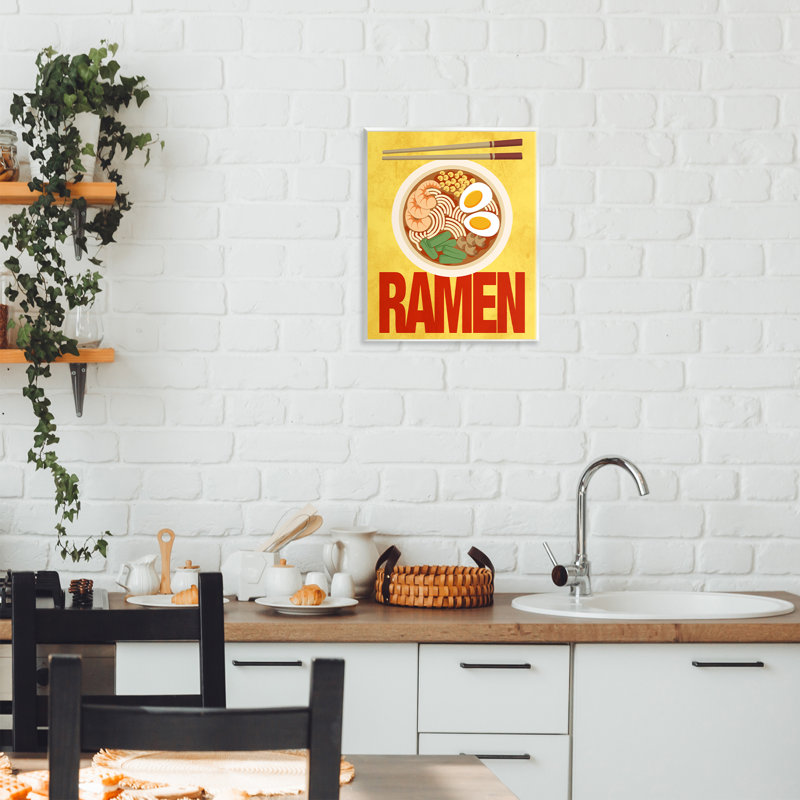 Plaque murale Bright Ramen & Chopsticks, design par Marcus Prime
