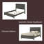 41.3" Twin Size Bed - Contemporary Chevron Headboard-458784137