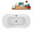 60" Streamline Clawfoot Soaking Acrylic Bathtub-76223411-76223417