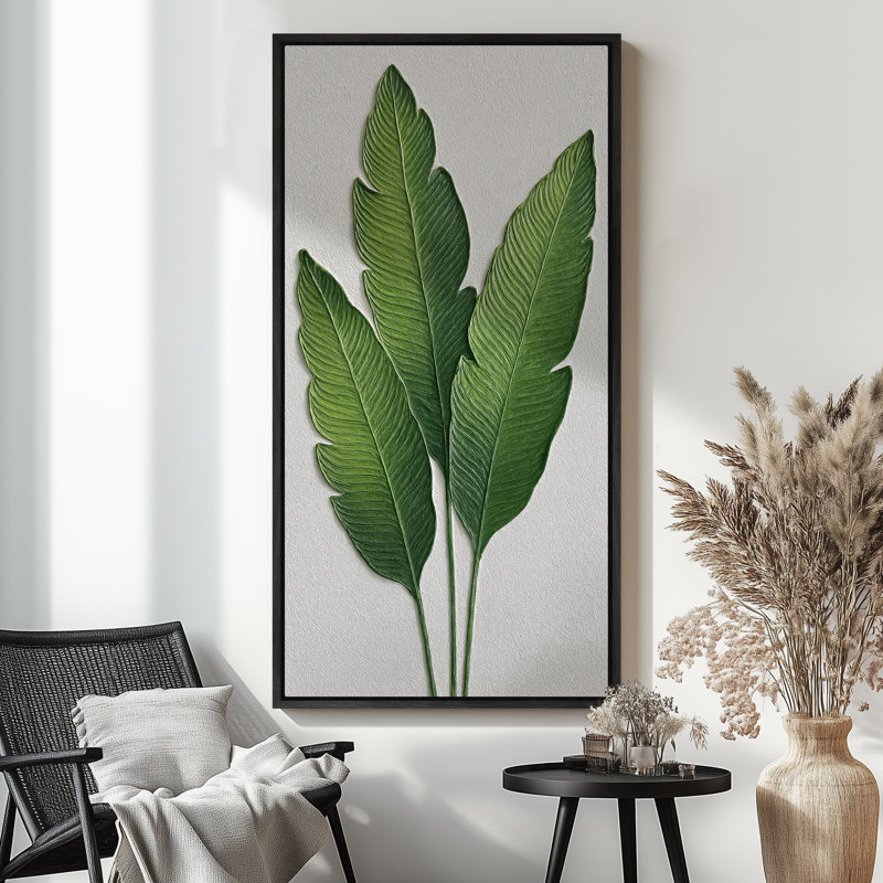 Impression sur toile encadrée minimaliste, H 60 po x l 30 po x P 1,5 po, Noir