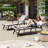 Adonna 59.84"  Outdoor Patio Aluminum Long Reclining Single Chaise Lounge Chairs Set-867826874