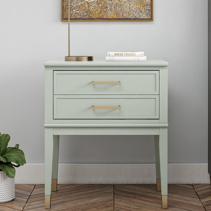 1 Drawer End Table, Green