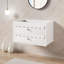 Base de meuble-lavabo mural 30 po seulement, lavabo non inclus, rebord ondulé décoratif-108487478