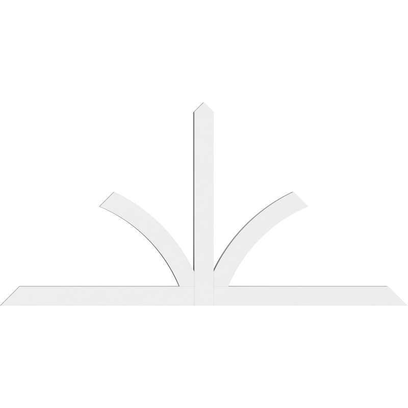 Richland Architectural Grade PVC Gable Bracket, 42" H x 84" W (Pitch: 12/12), 2" D x 4" F