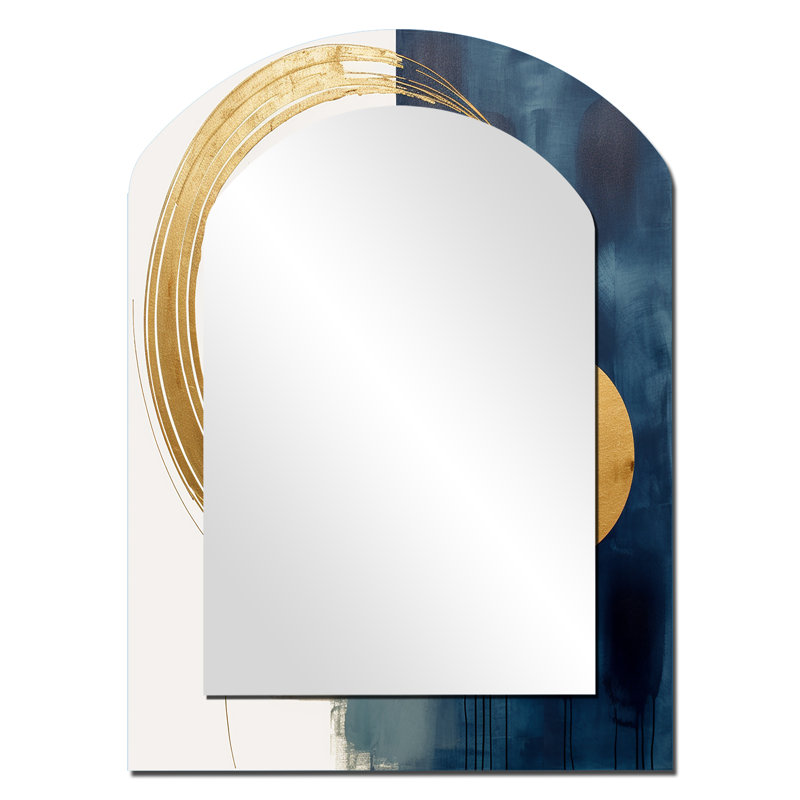 Décoration de lune miroir lune bleue, 34 po x 25 po