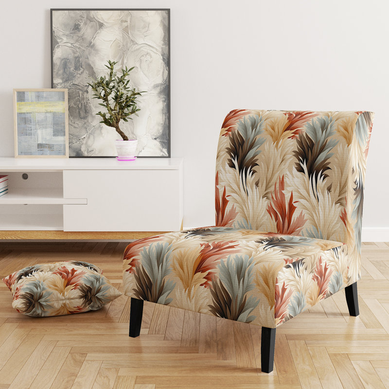 Fauteuil de chambre rembourré Coastal Driftwood Dreams Tropical, Rêves de motif de bois de grève tropical II