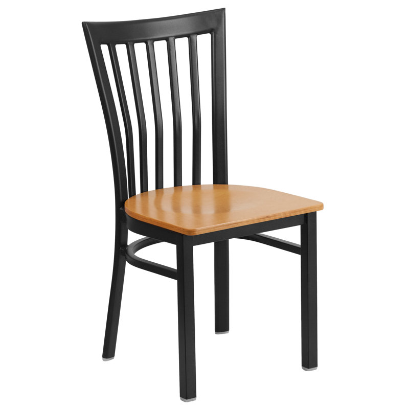 Oliverson School House Back Metal Restaurant Chair, Natural