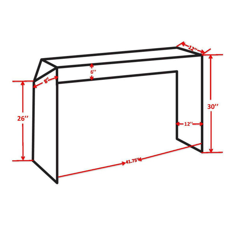 41.75'' W Console Table, Gold