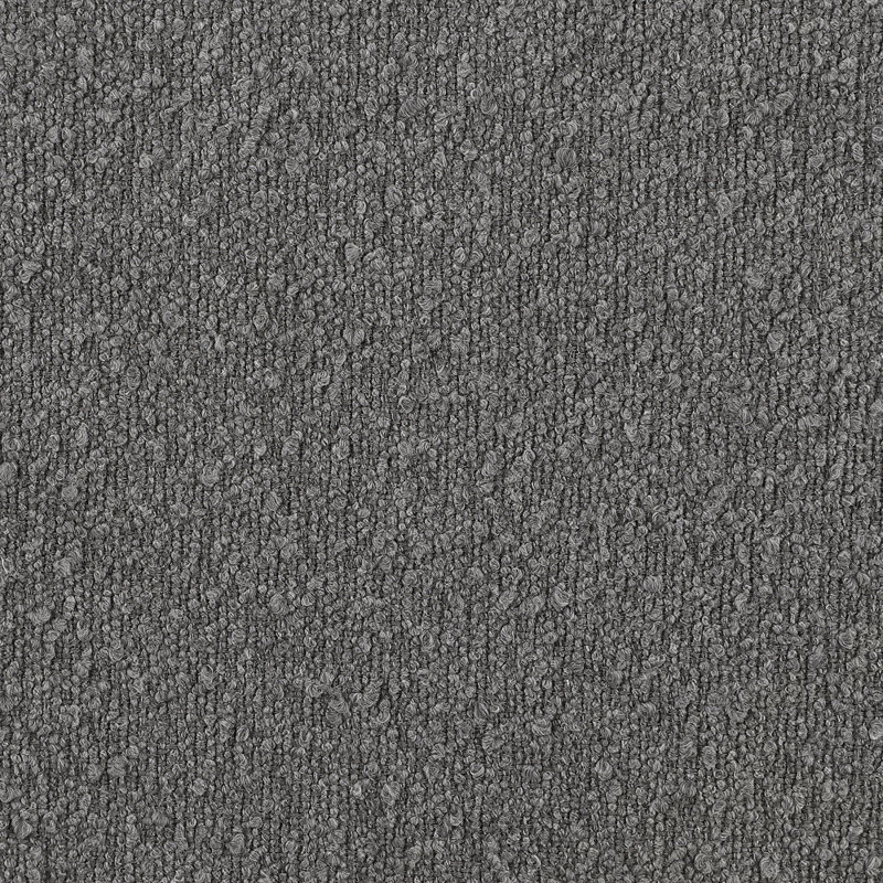 Ensemble de 2 tabourets de comptoir contemporains en tissu avec coussins en mousse Boucle, Gris