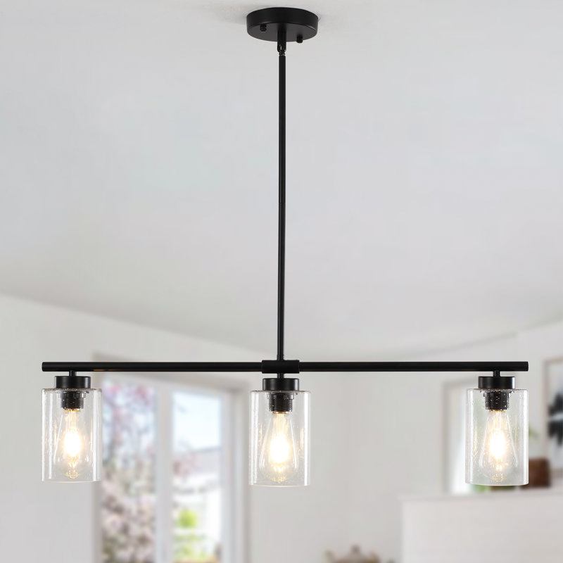 Kimbell 3 - Light Kitchen Island Pendant, Black