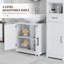 Armoire de rangement à piédestal, armoire de salle de bain autoportante Farmhouse avec 2 portes de grange et tablette réglable-691154129