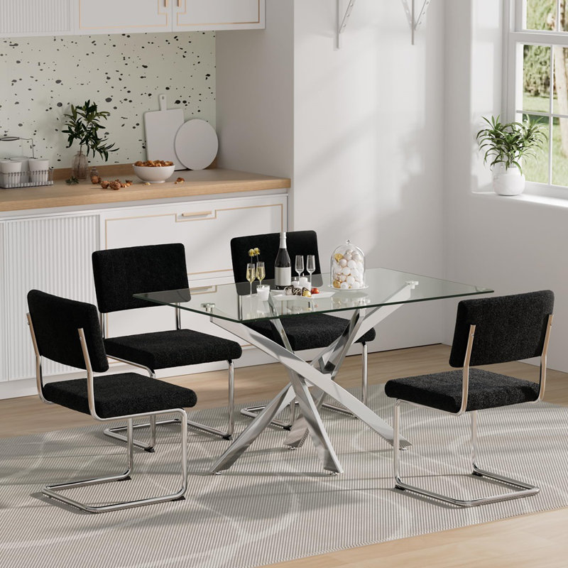 Table de salle à manger rectangulaire Jhonathon L 31,5 po x l 63 po