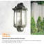 Matte Black 40cm H Outdoor Sconce