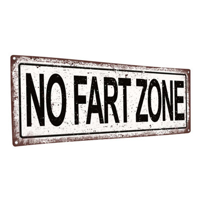 Distressed, No  Zone Metal Sign