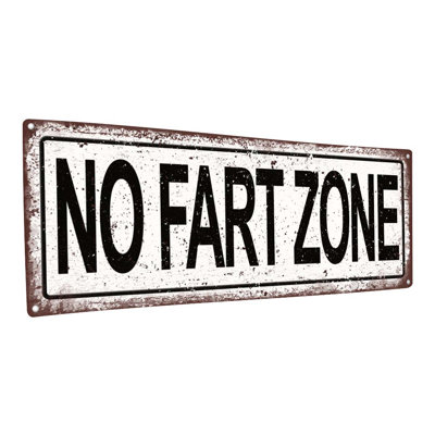 Enseigne en métal vieilli sans zone