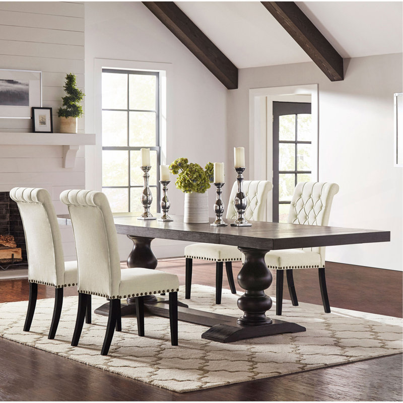 Noir And Beige Black 5-Piece Dining Set