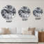Horloge murale moderne blanche et grise-1297500378