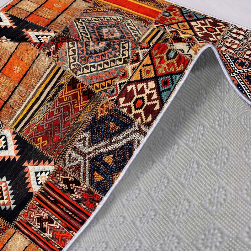 Stylish Hall Carpet Runner, 2.6 x 6.6 Feet | 100% Polyester, 650 g/m², 0.3 in Pile Height | Antibacterial & Non-Slip PVC Dot Underside | Machine Washable, Durable 3D Digital Print | Perfect for Home Décor