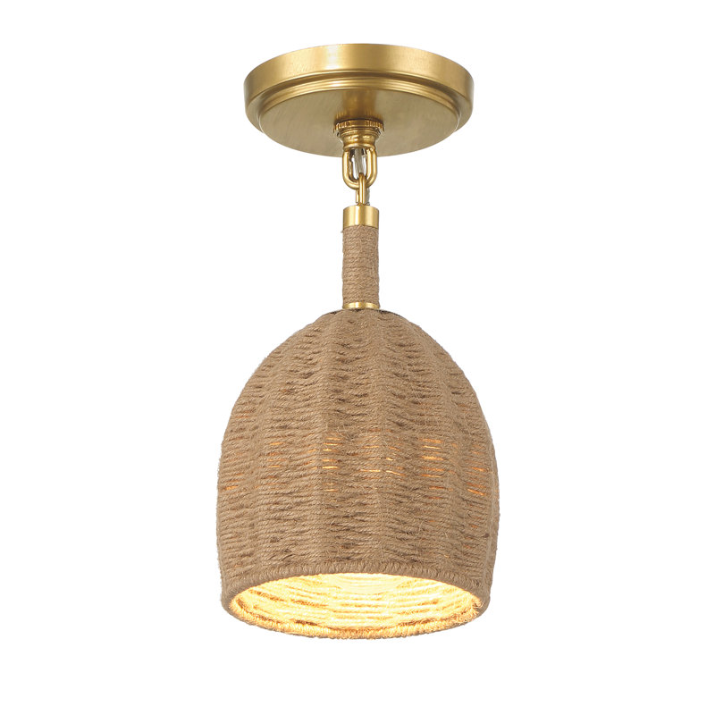 Camellon 1 Light Soft Gold Semi Flush
