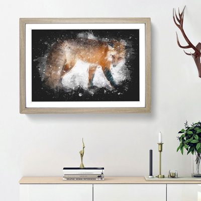 Red Fox In The Winter - Picture Frame Graphic Art