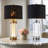 Hartlove 26" Crystal-Style Table Lamp Set With Night Light And USB Ports