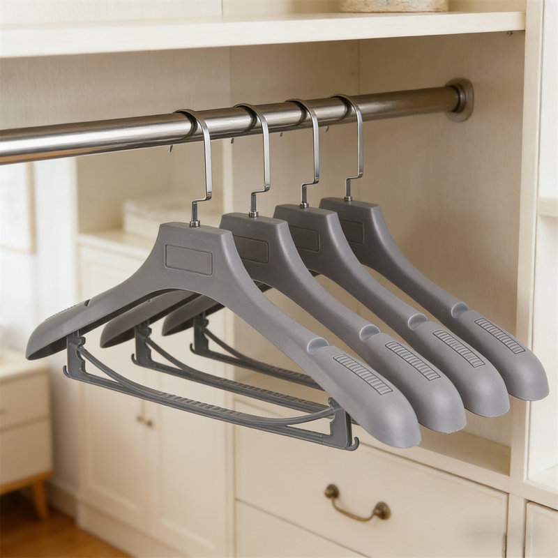 Men's Suit Hanger-40Pack, Widened Anti Slip Hanger, Thickened Plastic Material, With Pants Stem And Metal Hook, 30