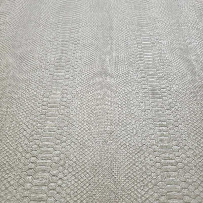 Papier peint texturé peau de serpent gaufré crème