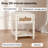 Bhairavi 23.6'' Tall  White Wicker Nightstands (Set of 2)