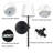 Dimmable Armed Wall Sconces Wireless Empire Metal Shade Black and White Fixture for Mirror Painting-1260628249