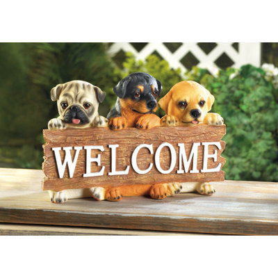 Plaque de jardin Charleigh Puppy Welcome
