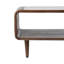 Table basse en bois de manguier et en travertine Adonia