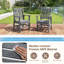 Ensemble de 2 chaises de patio pour terrasse avec accoudoirs larges-1610897300