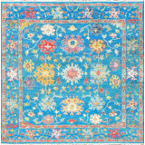 Oushak Oriental Area Rug in Turquoise