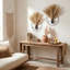 Ensemble de 2 anneaux de décoration murale boho suspendus avec de l'herbe de pampa artificielle