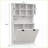Cabinets with Tilt-Out Laundry Baskets &amp; Adjustable Shelves for Bathroom, Snow White | Minimalist MDF