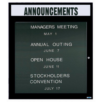 Directory Cabinet Enclosed Wall Mounted Letter Board