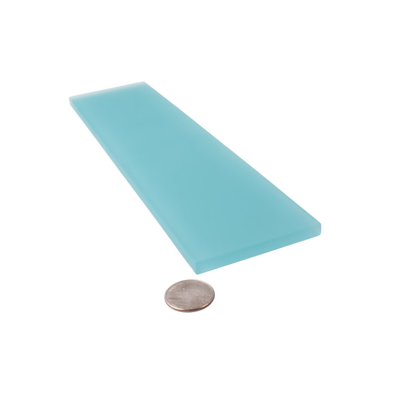 12'' x 3'' Glass Subway Wall Tile, Blue