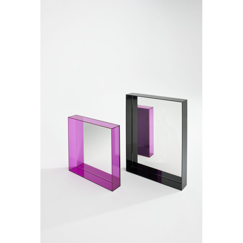 Only Me Wall Mirror, 19.69" x 19.69", Glossy Black