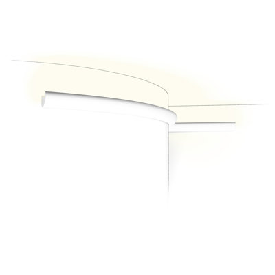 1-1/8 in x 1-3/8 in x 78-3/4 in Primed White Plain Flexible Polyurethane Crown Moulding