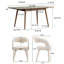 Ensemble de salle à manger extensible 7 pièces avec 6 chaises rembourrées Boucle