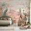 Papier peint pastel désert paysage rose avec dunes amovibles paon-776988764-776988752