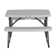 Peakform 37.8 Inch Rectangular Folding Picnic Table Double Bench Seating, White