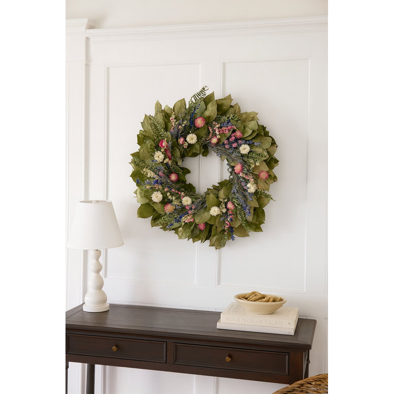 Handcrafted Dried Mixed Assortment Wreath, 30" H x 30" W x 6" D