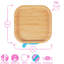 Tiny Dining - Children's Bamboo Suction Square Plate-63880745