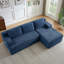 Canapé modulaire en L avec siège profond, sans assemblage requis, canapé modulaire pour salon, chambre à coucher, appartement, bleu-46667876