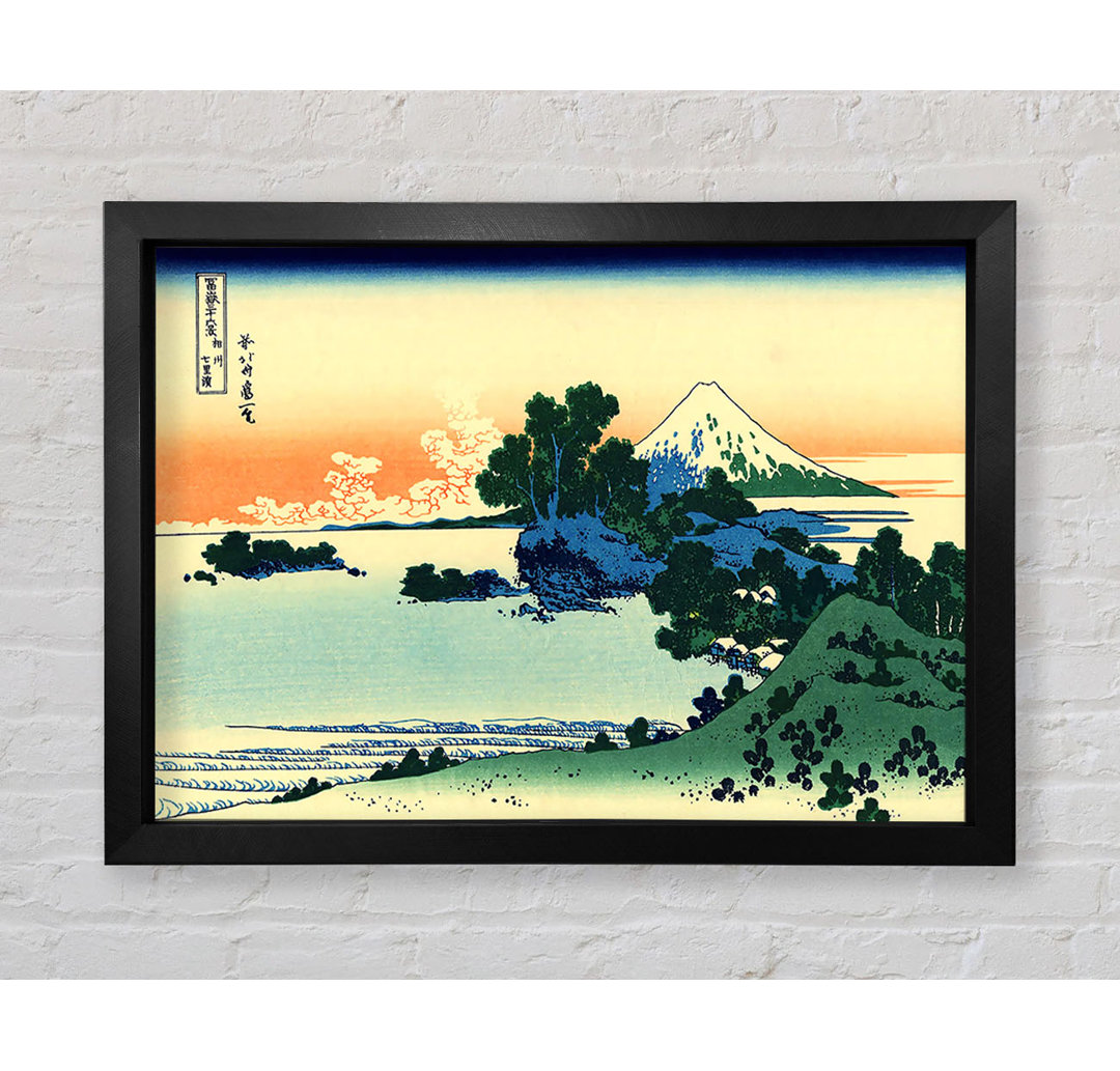 Hokusai Shichiri Strand in der Provinz Sagami - Einzelner Bilderrahmen Kunstdrucke