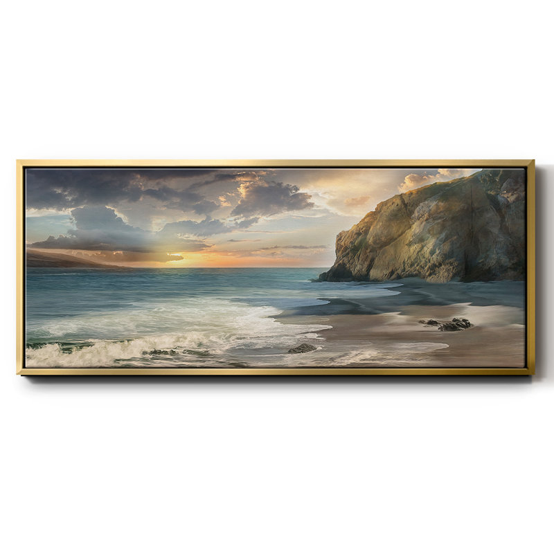 Private Cove- Framed Canvas, 8" H x 20" W