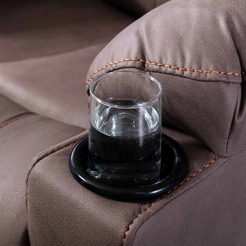 Henreitta Recliner with Ottoman, Brown