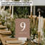 Koyal Wholesale Mocha Mousse Table de mariage numéros 1 à 20, cartes de sièges 4 x 6-123541711